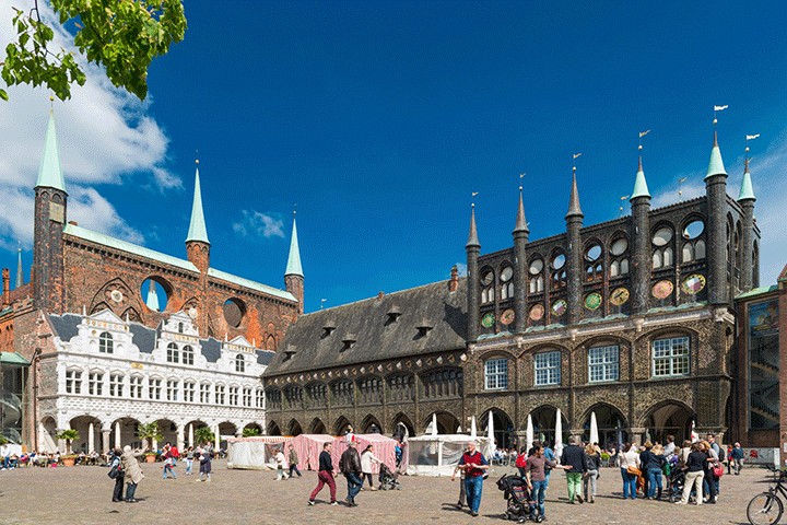 Tòa thị chính Lubeck - một trong những biểu tượng lịch sử của thành phố cổ Lubeck
