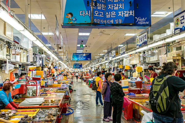 Chợ hải sản Jagalchi ở th&agrave;nh phố cảng Busan