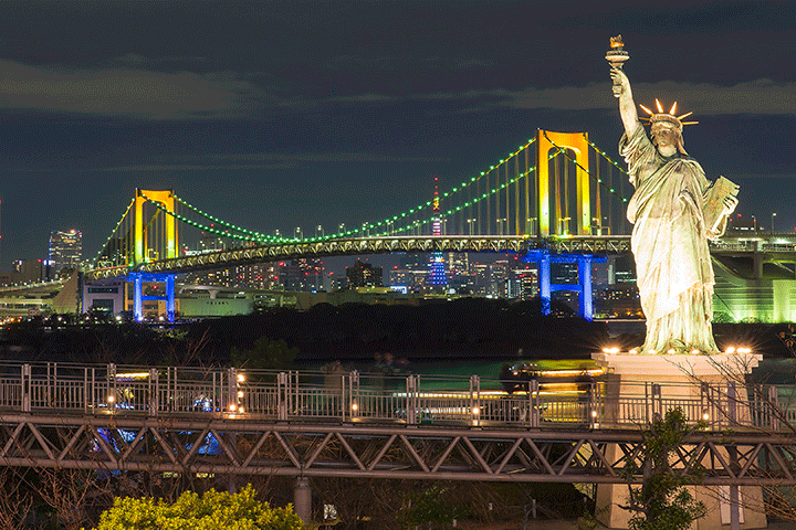 Tượng Nữ thần Tự do tuyệt đẹp tại Odaiba