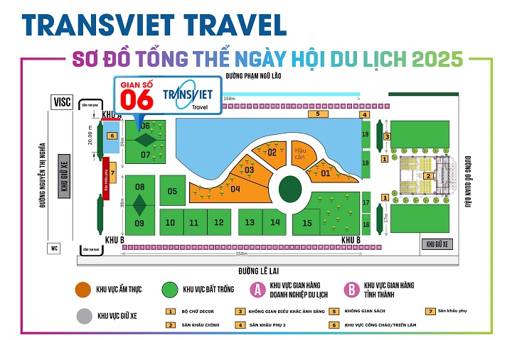 Gian h&agrave;ng A06 &ndash; TransViet Travel, ngay cổng Phạm Ngũ L&atilde;o, C&ocirc;ng vi&ecirc;n 23/9, Quận 1, TP.HCM