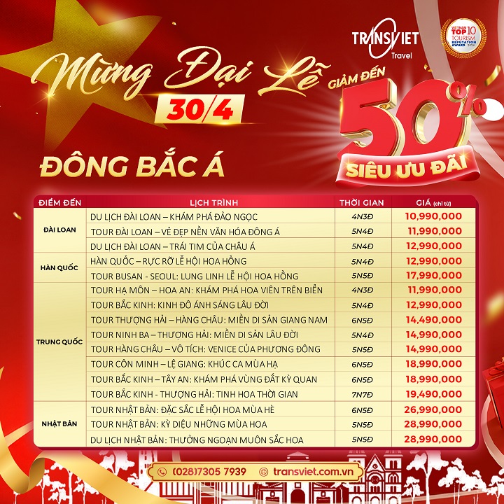 Khuyến m&atilde;i Ch&ugrave;m tour Đ&ocirc;ng Bắc &Aacute;