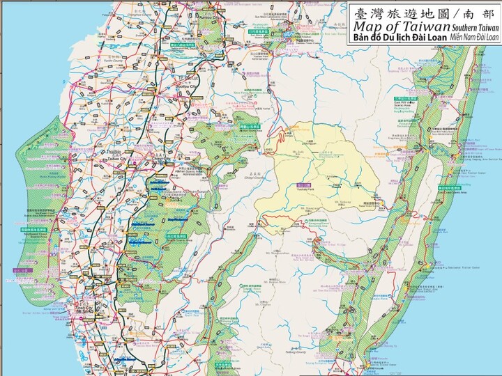Khám phá và tận hưởng trọn vẹn vẻ đẹp của vùng đất này với bản đồ Nam Đài Loan
