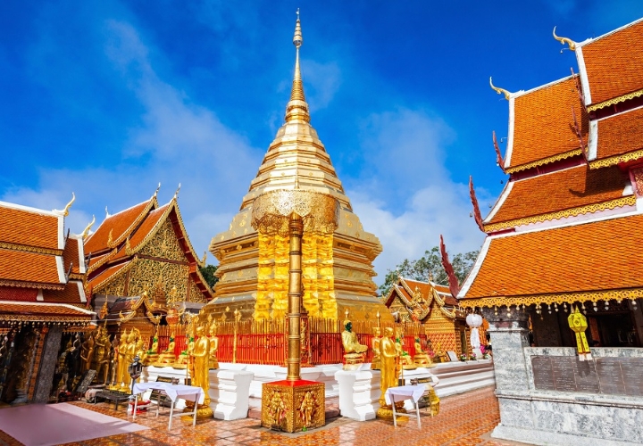 Vẻ đẹp linh thiêng của chùa Thái Lan Wat Phrathat Doi Suthep