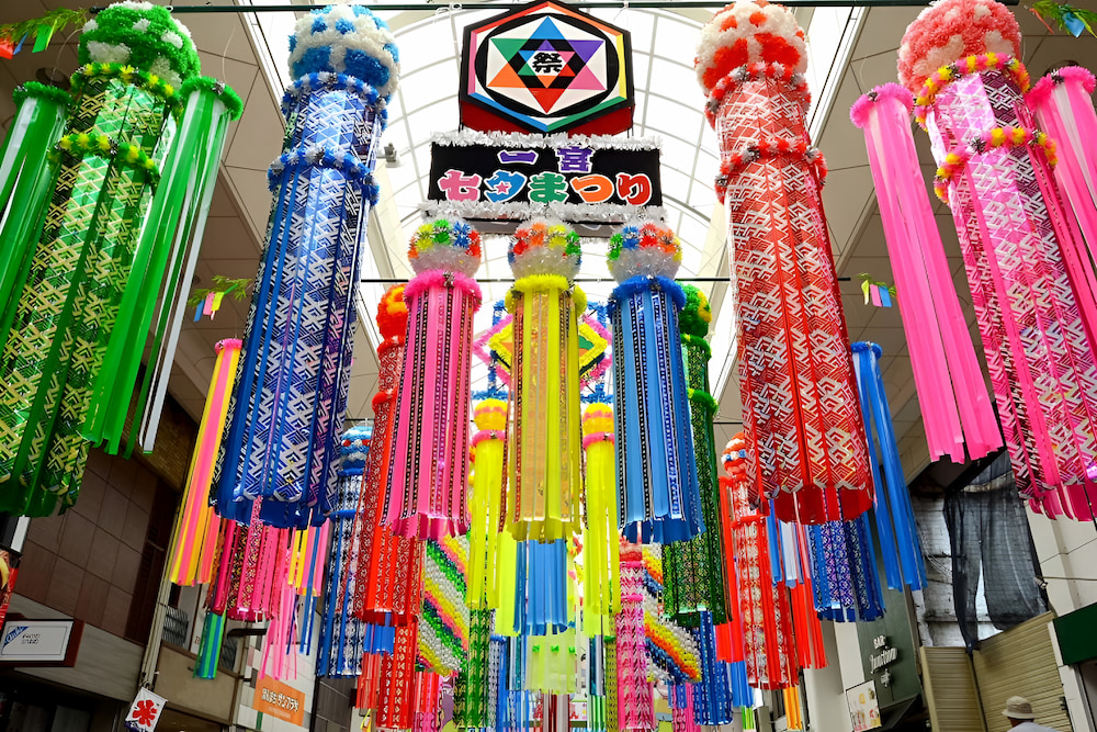 Khung cảnh lễ hội Tanabata rực rỡ sắc m&agrave;u