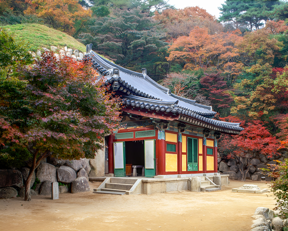 Vẻ đẹp l&atilde;ng mạn của Gyeongju m&ugrave;a thu với sắc l&aacute; v&agrave;ng đỏ bao phủ&nbsp;