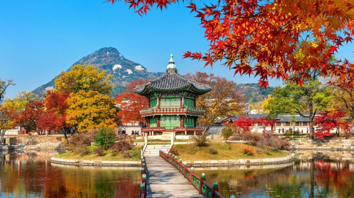 Cung điện Gyeongbokgung mang đậm dấu ấn lịch sử của vương triều lâu đời nhất Hàn Quốc.
