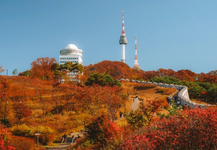 Thu trọn vẻ đẹp của m&ugrave;a thu tr&ecirc;n đỉnh n&uacute;i Namsan