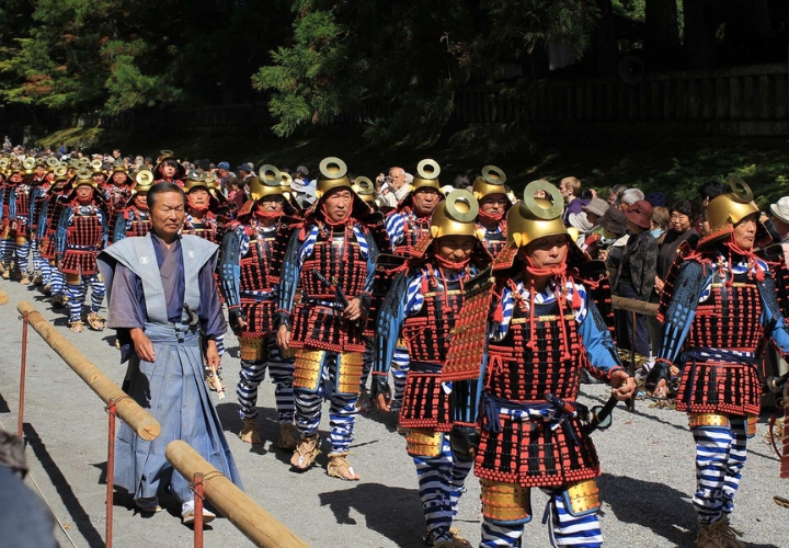 Đoàn Samurai diễu hành tại lễ hội mùa Thu Nikko Toshogu Shuki Taisai