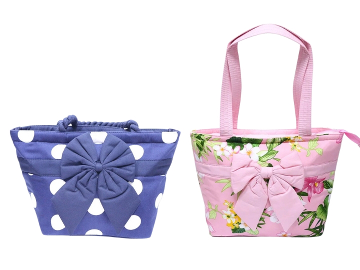 Túi xách Naraya nổi bật với thiết kế nơ vải đặc trưng, chất liệu cotton mềm mại
