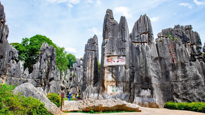 Những trụ đá sừng sững tại Đại Thạch Lâm tạo nên khung cảnh thiên nhiên hùng vĩ và bí ẩn