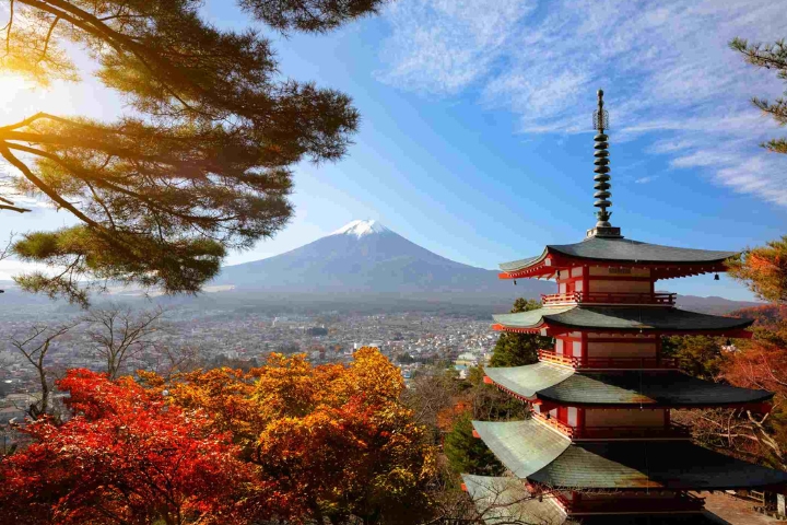 Tỉnh Yamanashi Nhật Bản có cảnh quan thiên nhiên tuyệt đẹp
