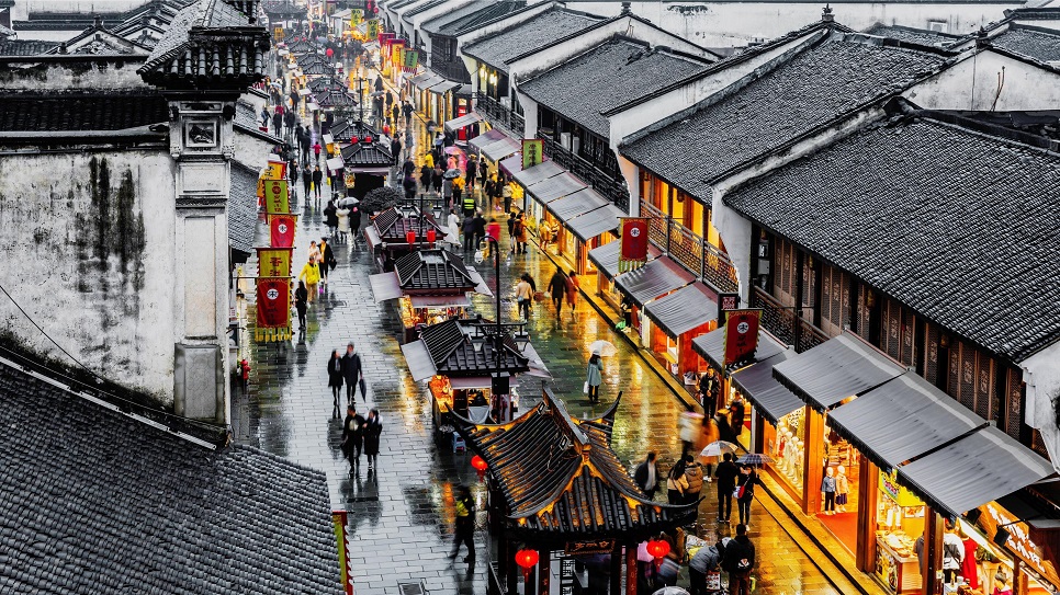 Phố cổ Hàng Châu vào ban ngày