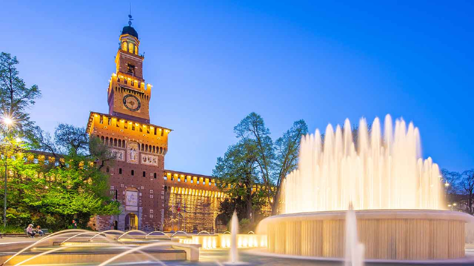 Vẻ đẹp tr&aacute;ng lệ của l&acirc;u đ&agrave;i Sforzesco