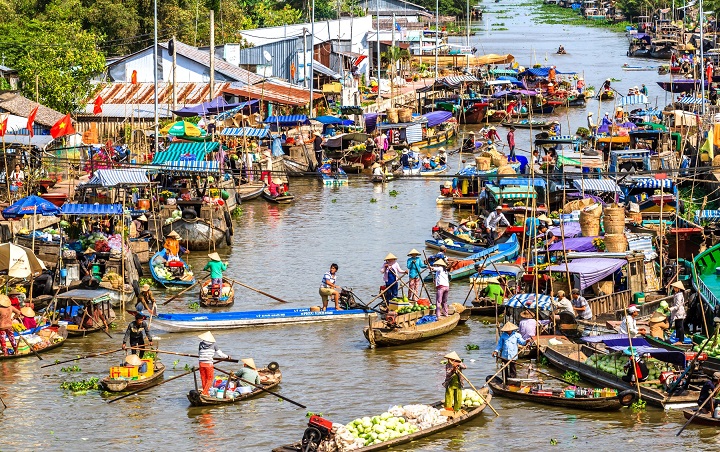 Chợ nổi - một trong những nét đặc trưng rất riêng của Cần Thơ