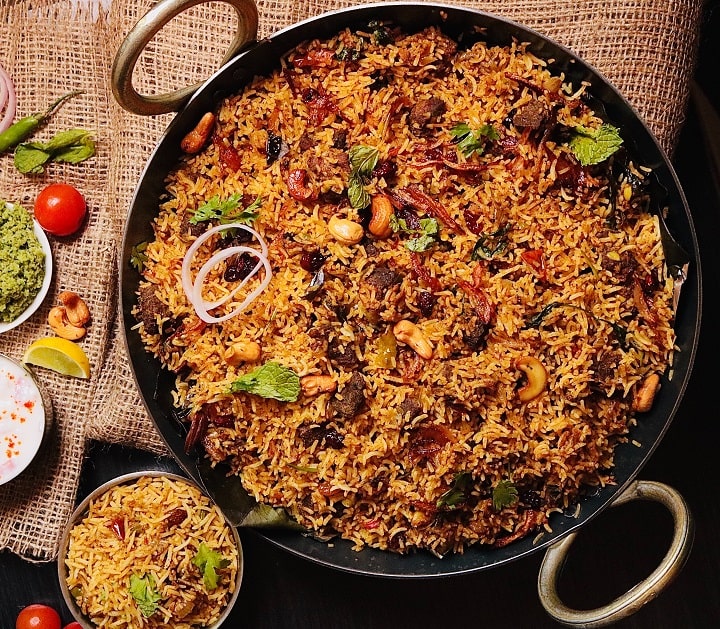Món cơm Biryani đặc trưng của khu vực Nam Á